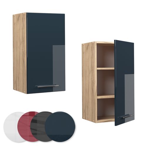 Elément Haut De Cuisine Fame-line 49621 Bleu Foncé Brillant 40cm