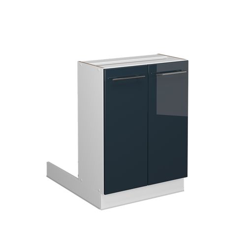 Îlot De Cuisine Fame-line 49644 Bleu Foncé Brillant 60cm Sans Pt