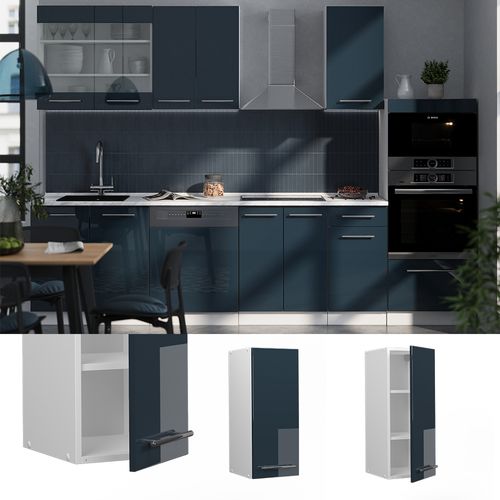 Elément Haut De Cuisine Fame-line 49701 Bleu Foncé Brillant 30cm