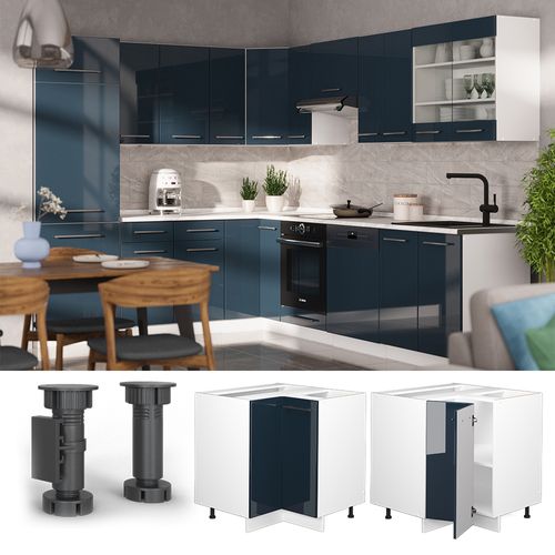 Meuble Dangle Fame-line 49702 Bleu Foncé Brillant 80.5cm Sans Pt