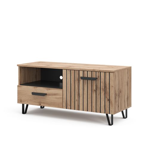 Meuble TV Amber 47683 Marron 100.2x48.5cm Avec Tiroir Et Porte