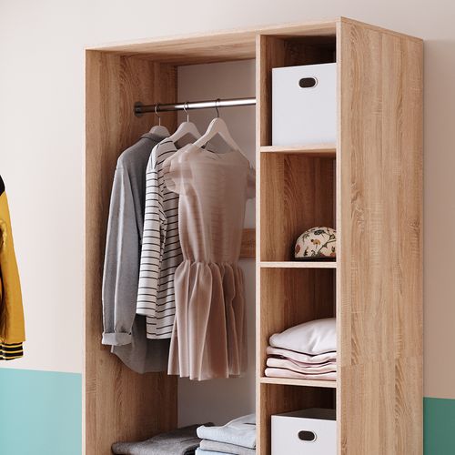 Larmoire Elmo 49517 Sonoma 100x200cm Avec 2 Tiroirs