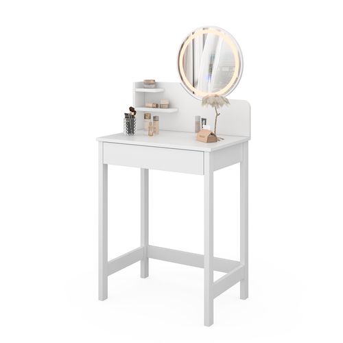 Coiffeuse Surrey 47664 Blanc 60cm Avec Miroir LED