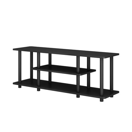 Lowboard Cesaro 49333 Noir 110x41.5cm Avec Étagères Ouvertes