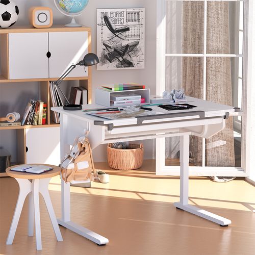 Bureau Pour Enfants Arc 49357 Blanc 108x68cm Réglable En Hauteur