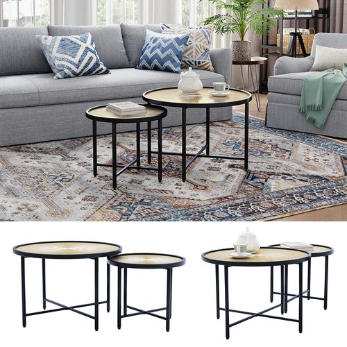 Set De Tables Basses Winnipeg 49372 Bois 62x62cm 2 Pièces