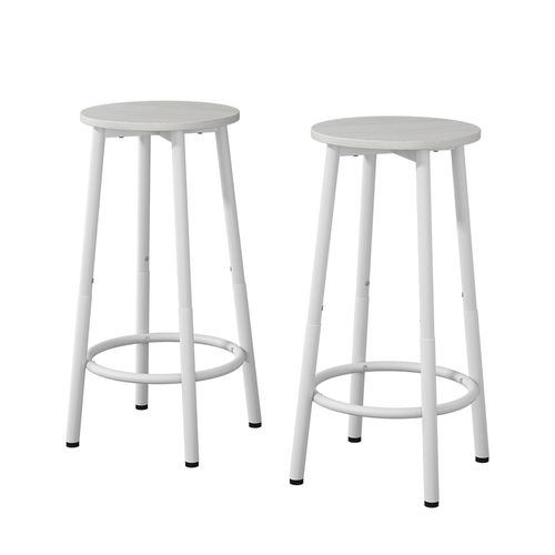 Tabouret De Bar Edmonton 49413 Blanc 31.5x64cm 2 Pièces