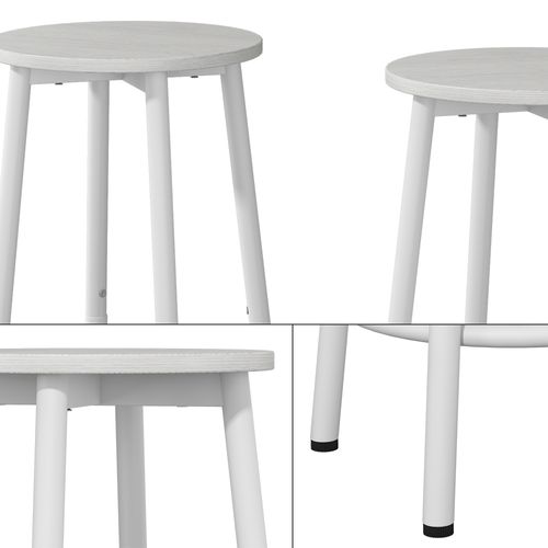 Tabouret De Bar Edmonton 49413 Blanc 31.5x64cm 2 Pièces