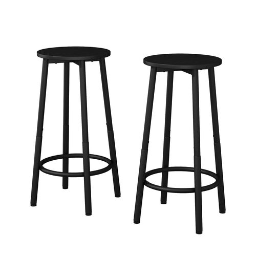 Tabouret De Bar Edmonton 49414 Noir 31.5x64cm 2 Pièces