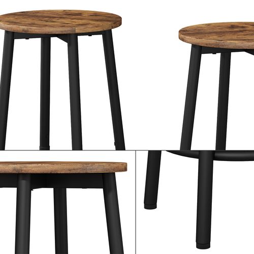 Tabouret De Bar Edmonton 49415 Chêne Rustique 31.5x64cm 2 Pièces