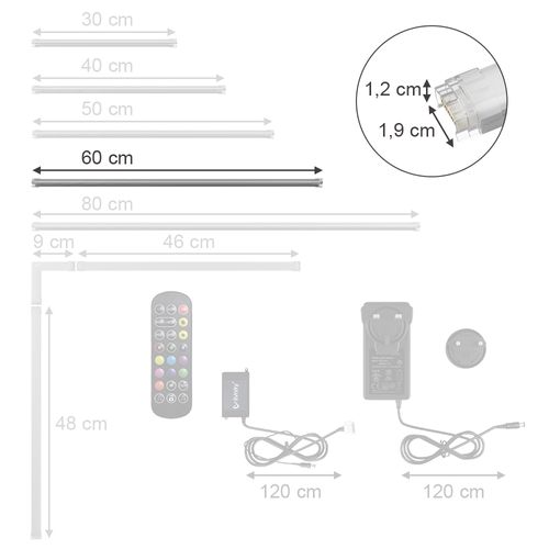 Bande LED , Blanc, 60 Cm
