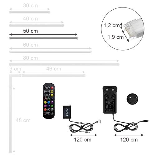 Bande LED 49430 Blanc 50cm Avec Kit De Démarrage