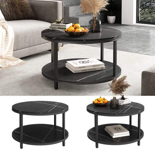 Table Basse Ontario 49540 Marbre 80x80cm Rond