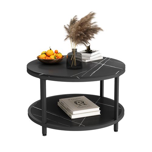 Table Basse Ontario 49540 Marbre 80x80cm Rond