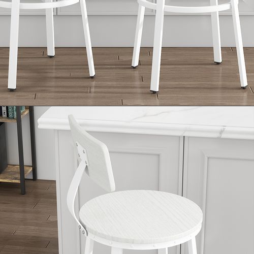 Tabouret De Bar Caracas 50038 Blanc 34x102cm Lot De 2