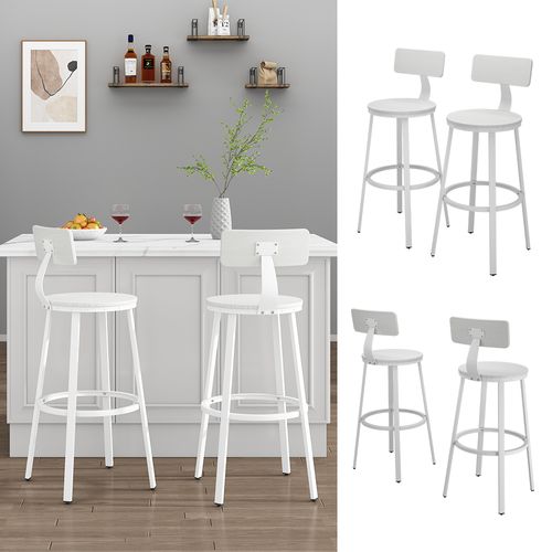 Tabouret De Bar Caracas 50038 Blanc 34x102cm Lot De 2
