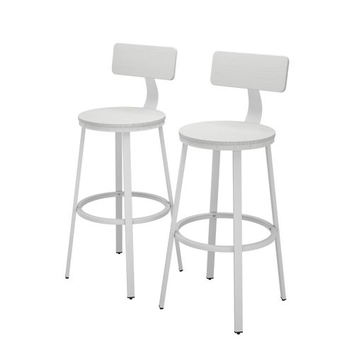 Tabouret De Bar Caracas 50038 Blanc 34x102cm Lot De 2