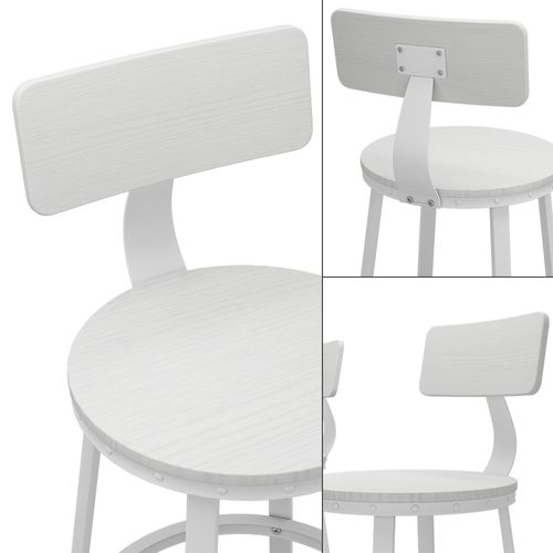 Tabouret De Bar Caracas 50038 Blanc 34x102cm Lot De 2