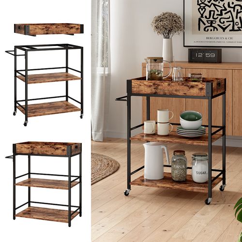 Caisson à Roulettes Fyrk 50040 Chêne Rustique 65x84.5cm