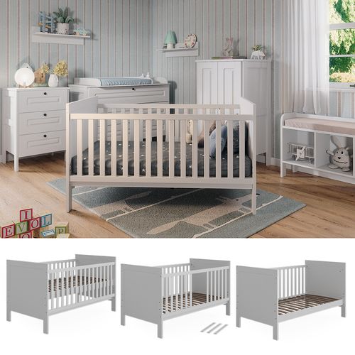 Lit Bébé Ajaton 50048 Blanc 144.4x83cm