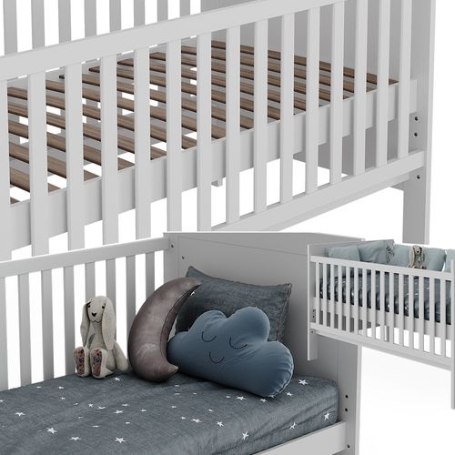 Lit Bébé Ajaton 50048 Blanc 144.4x83cm