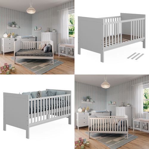 Lit Bébé Ajaton 50048 Blanc 144.4x83cm