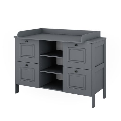 Table à Langer Ajaton 50055 Gris 133x98.4cm Avec 4 Tiroirs