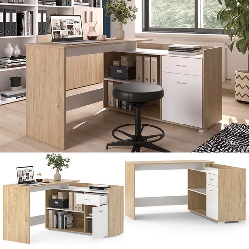 Bureau Dangle Noira 50117 Sonoma 135x77cm Avec Tiroir