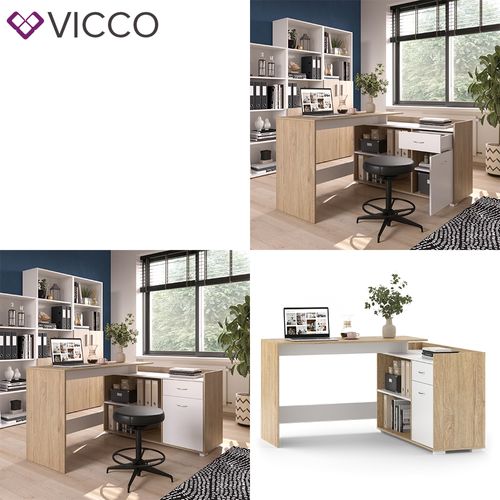 Bureau Dangle Noira 50117 Sonoma 135x77cm Avec Tiroir