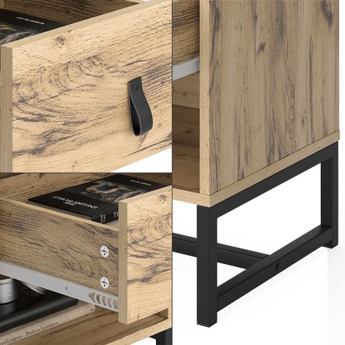 Table De Nuit Ezra 50123 Chêne Lot De 2