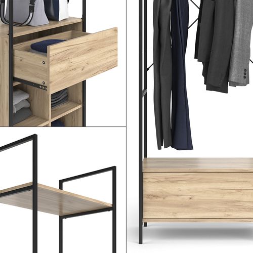 Armoire à Vêtements Enya 50126 Bois 60x180cm Avec Tiroir