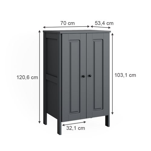 Armoire Pour Enfants Ajaton, Gris, 70x120.6cm