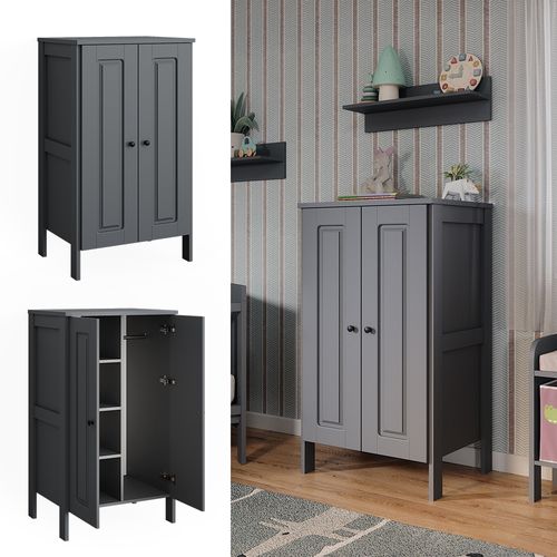 Armoire Pour Enfants Ajaton, Gris, 70x120.6cm