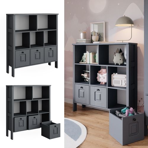 Bibliothèque Enfant Ajaton 50176 Gris 103.6x113.4cm