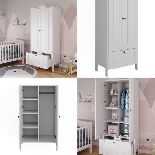 Armoire Pour Enfants Ajaton, Blanc, 83.3x187cm