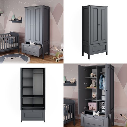 Armoire Pour Enfants Ajaton 50180 Gris 83.3x187cm