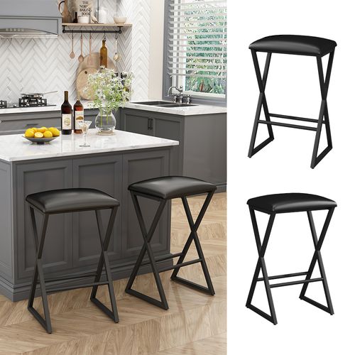 Tabouret De Bar Vault 50191 Noir 40x64cm 2 Pièces