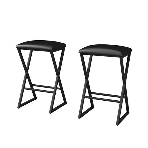 Tabouret De Bar Vault 50191 Noir 40x64cm 2 Pièces