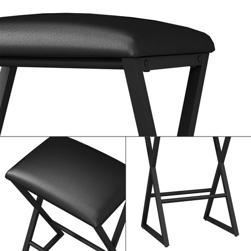 Tabouret De Bar Vault 50191 Noir 40x64cm 2 Pièces