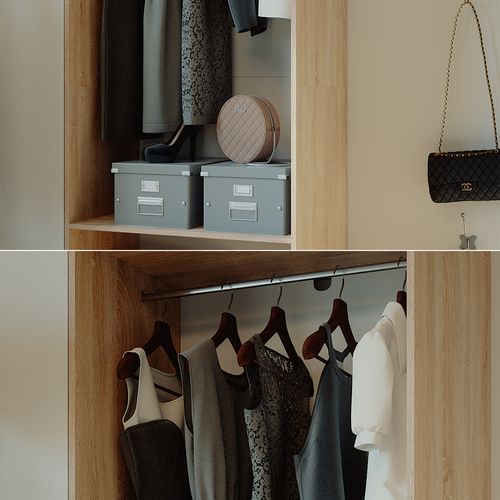 Armoire à Vêtements Elmo 50200 Sonoma 80x200cm