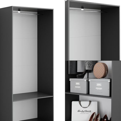 Armoire à Vêtements Elmo 50201 Anthracite 80x200cm