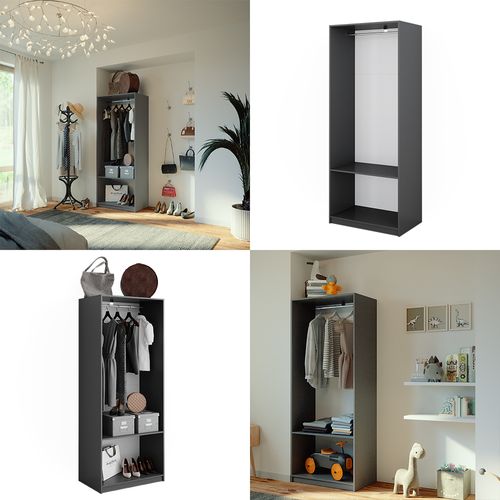 Armoire à Vêtements Elmo 50201 Anthracite 80x200cm