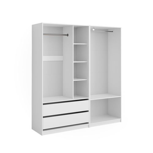 Armoire à Vêtements Elmo 50204 Blanc 100x200cm Lot De 2