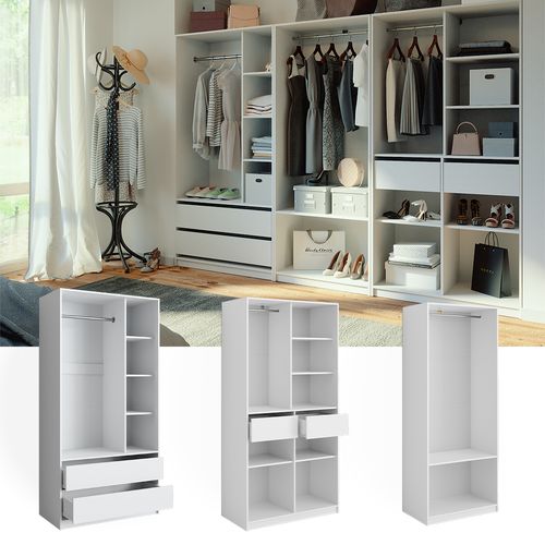 Armoire à Vêtements Elmo 50205 Blanc 100x200cm Lot De 3