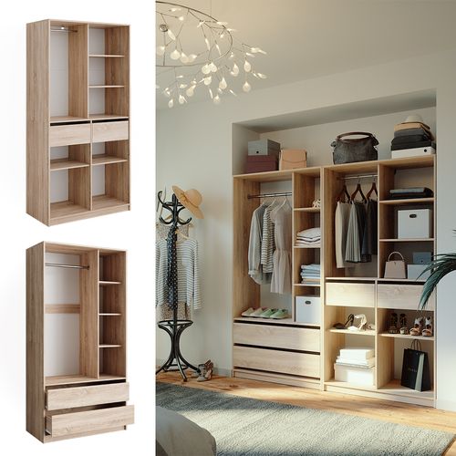 Armoire à Vêtements Elmo 50206 Sonoma 100x200cm Lot De 2
