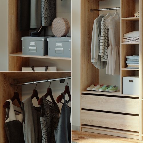 Armoire à Vêtements Elmo 50207 Sonoma 100x200cm Lot De 2