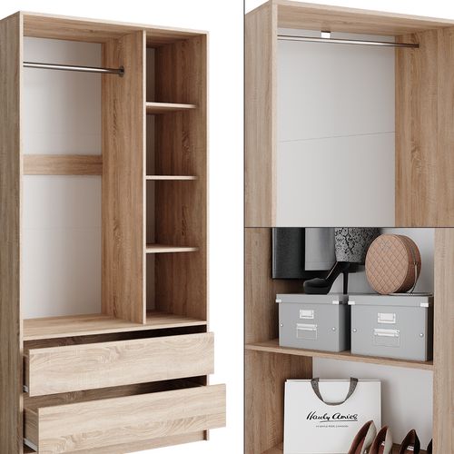 Armoire à Vêtements Elmo 50207 Sonoma 100x200cm Lot De 2