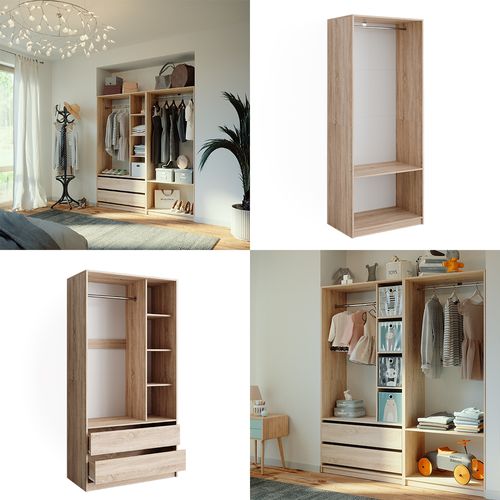 Armoire à Vêtements Elmo 50207 Sonoma 100x200cm Lot De 2