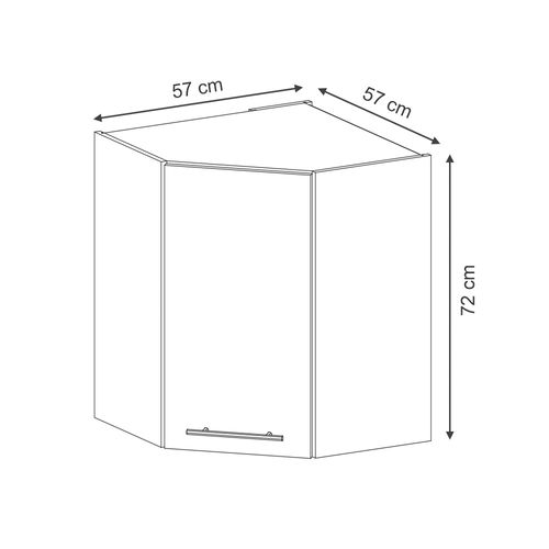 Elément Haut De Cuisine Fame-line 50233 Grisbeige 57cm