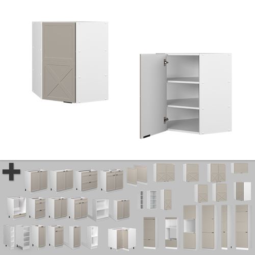 Elément Haut De Cuisine Fame-line 50233 Grisbeige 57cm